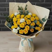 Букет цветов из:  Розы в Новомалороссийской