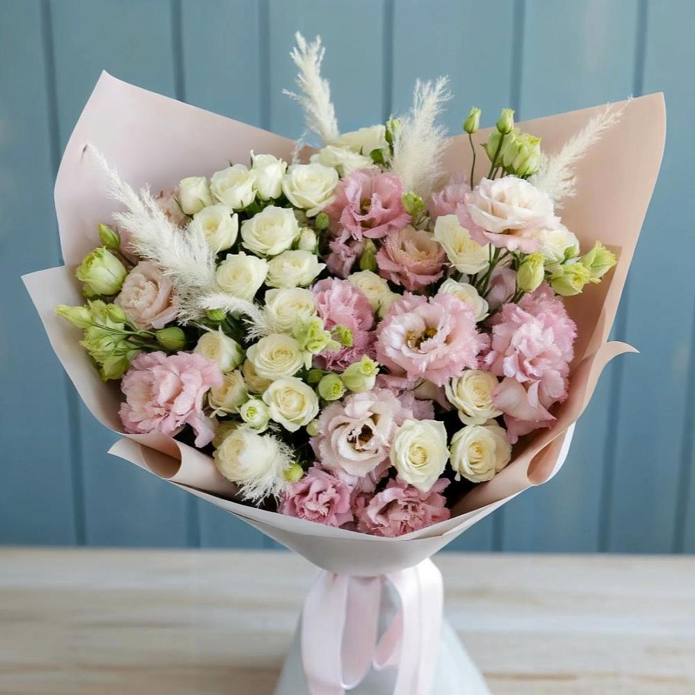 Букет цветов из: Альстромерии и Розы в Новомалороссийской