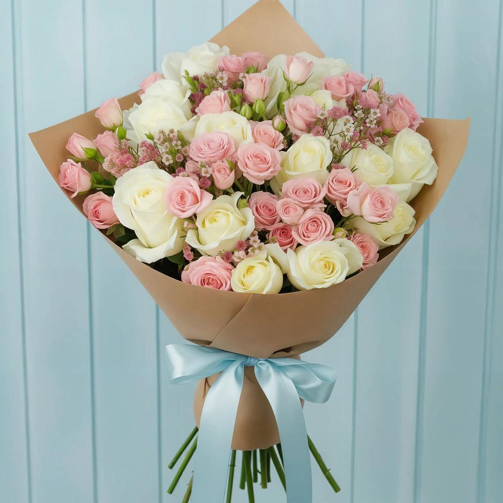 Букет цветов из: Розы в Новомалороссийской