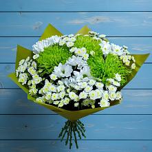 Букет цветов из:  Хризантемы #REPLACE_PRED# Новомалороссийской