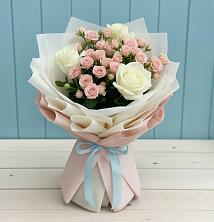 Букет цветов из:  Розы в Новомалороссийской