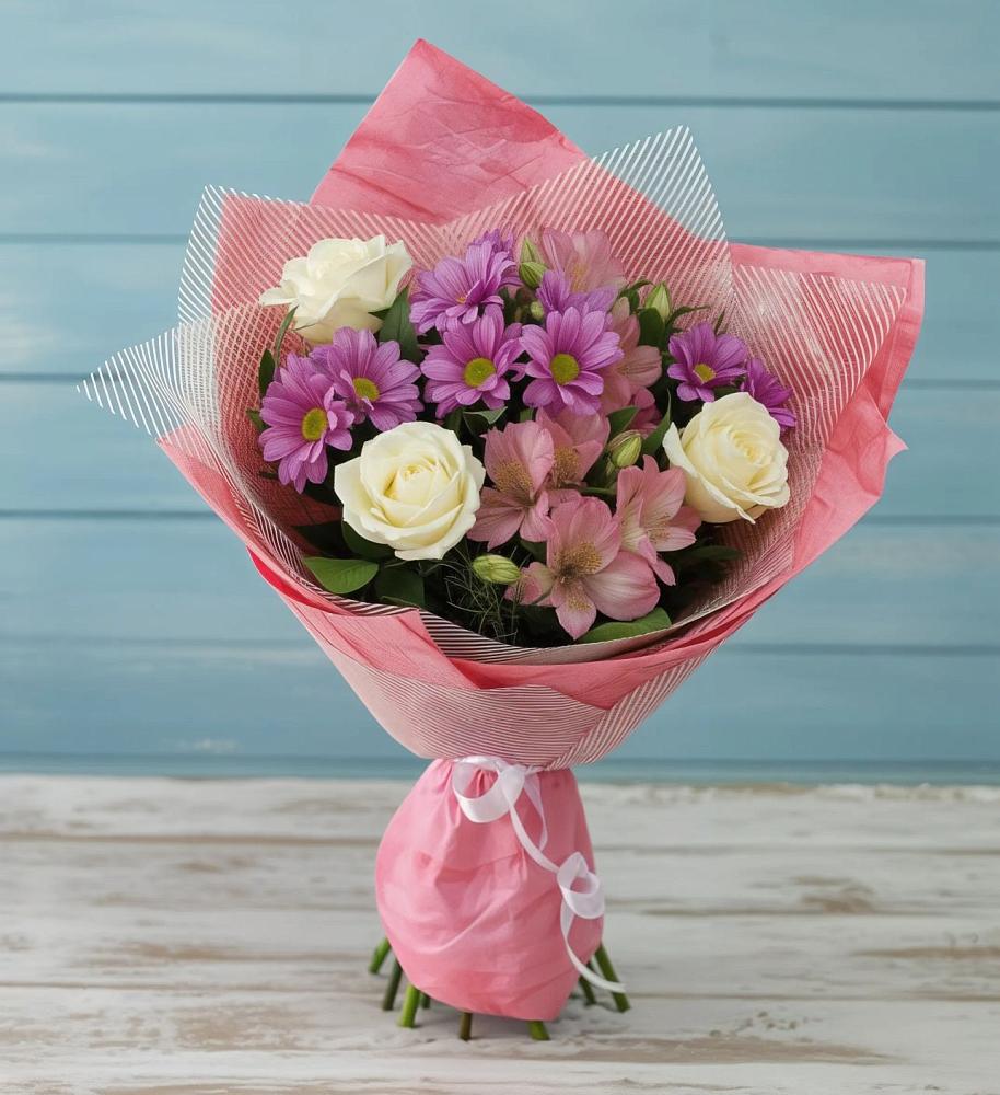 Букет цветов из: Герберы в Новомалороссийской